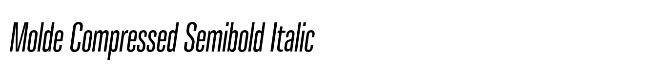 Molde Compressed Semibold Italic